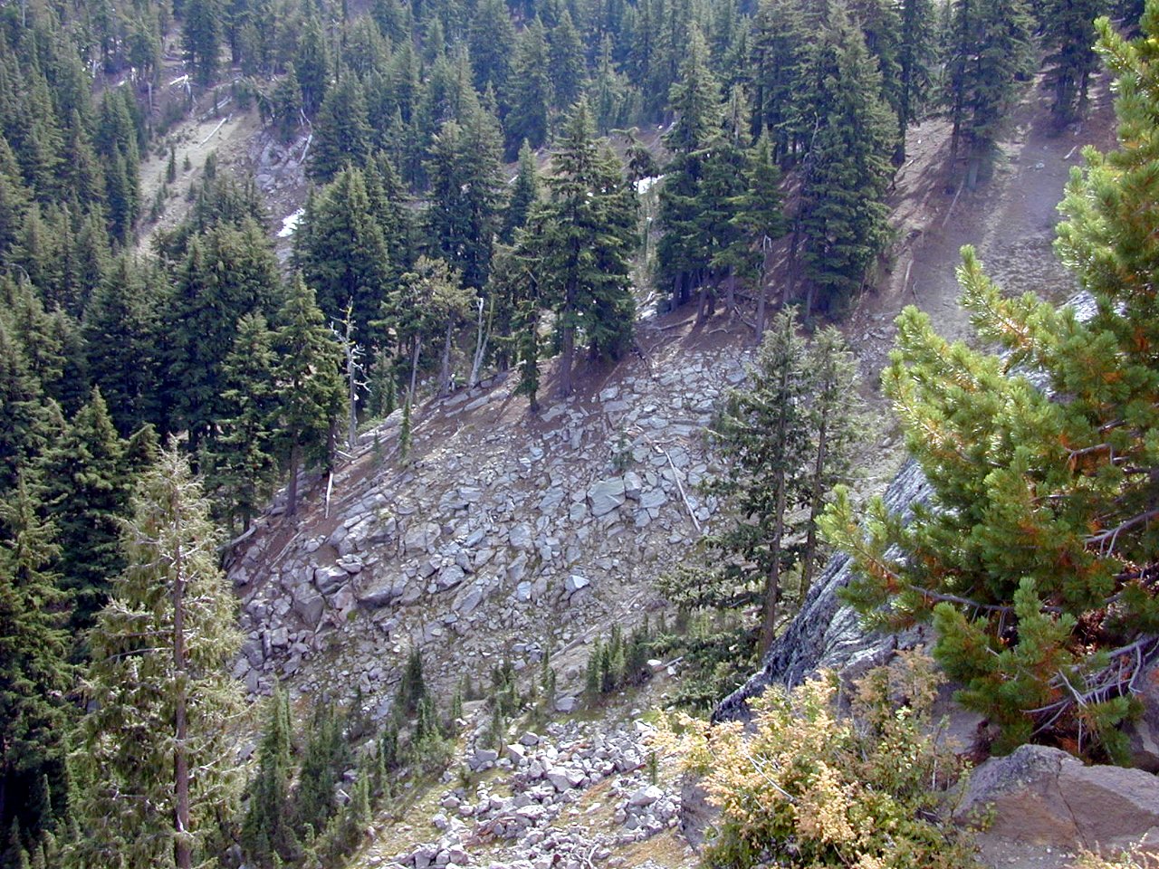 Slope outside the crater