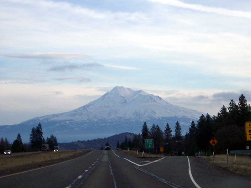 Shasta from the car