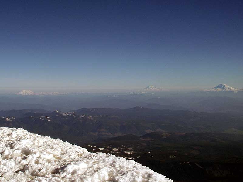 St. Helens, Rainier, and Adams