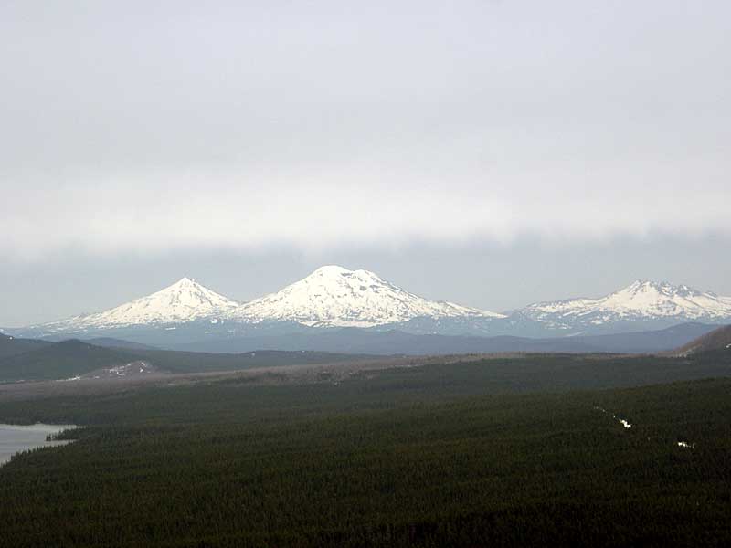 Middle and South Sisters and Broken Top