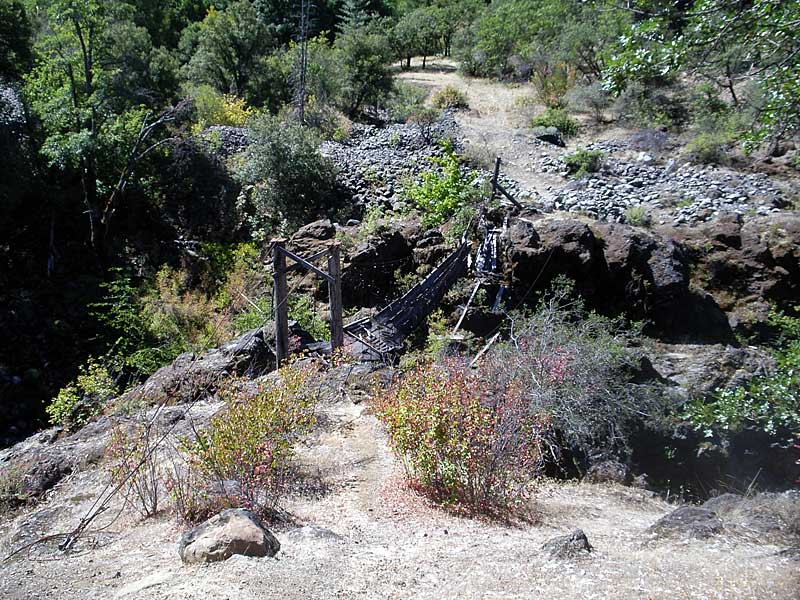 Dilapidated bridge over the South Fork of the Salmon