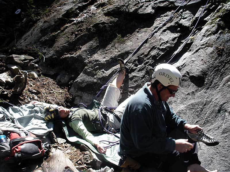 Juli relaxes below Pygmy Twylyte