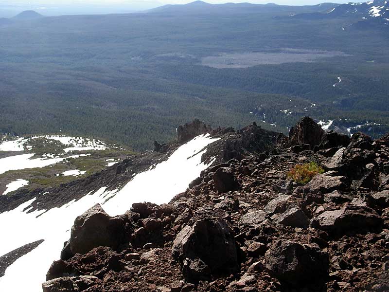 Looking down the southeast spur