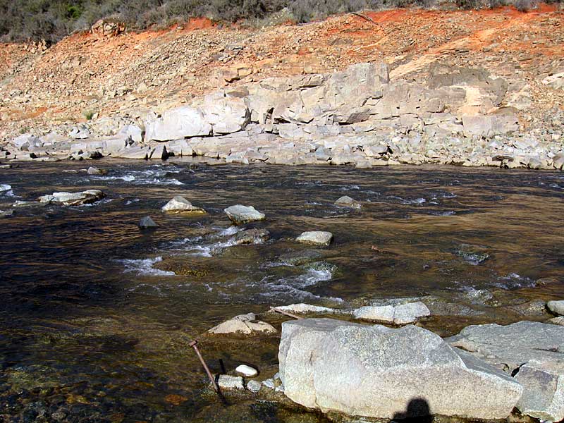 Remains of small dam on S Fork