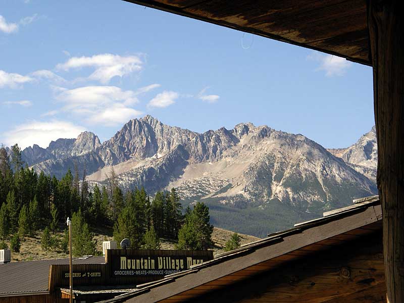 View from motel porch in Stanley