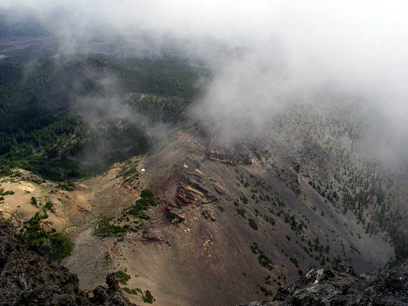 To the north, from the summit