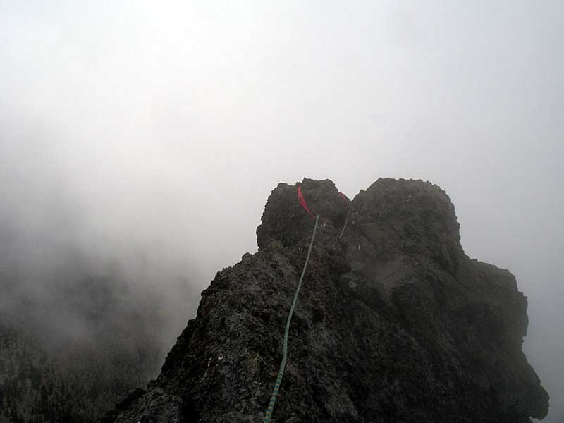 Looking back at the false summit