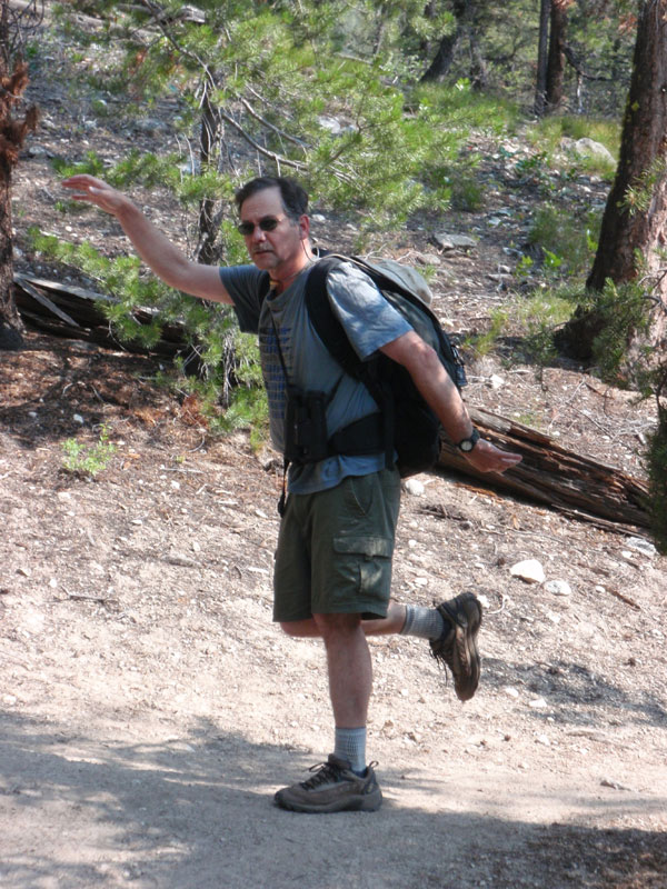 Rick points the way to Alice Lake