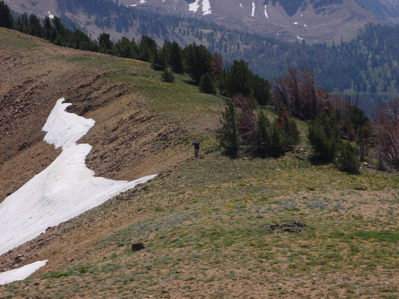 Hiking down the east ridge