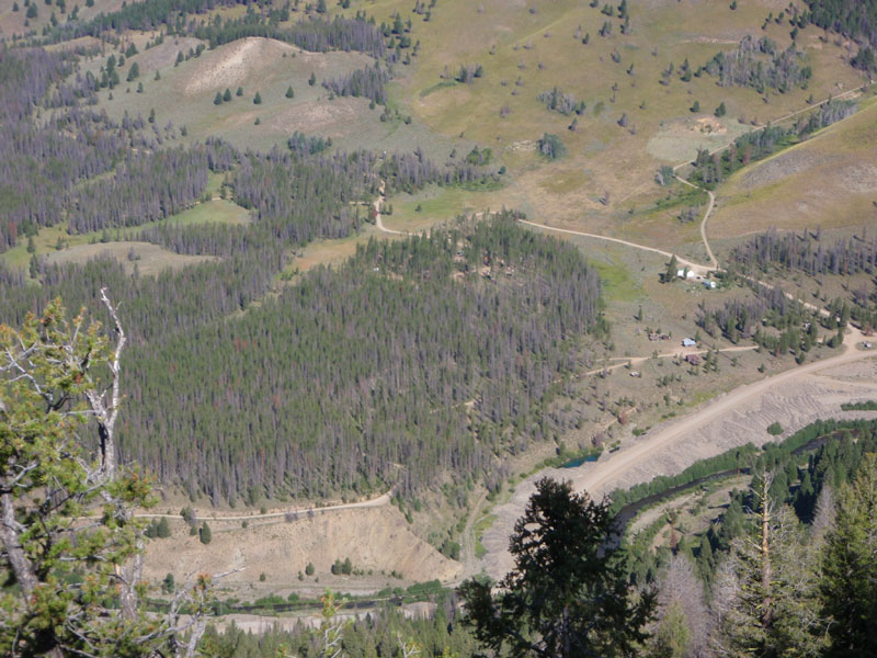 Bonanza CCC Campground from above