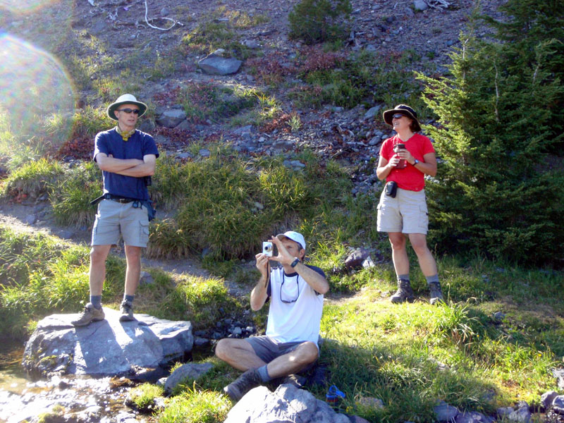 Breaktime at the South Sister spring