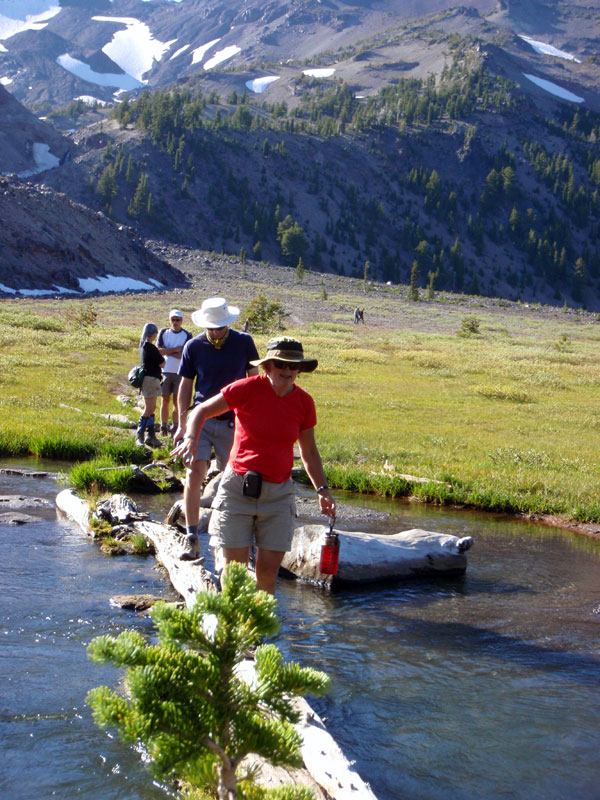 Crossing the outlet of the big Green Lake