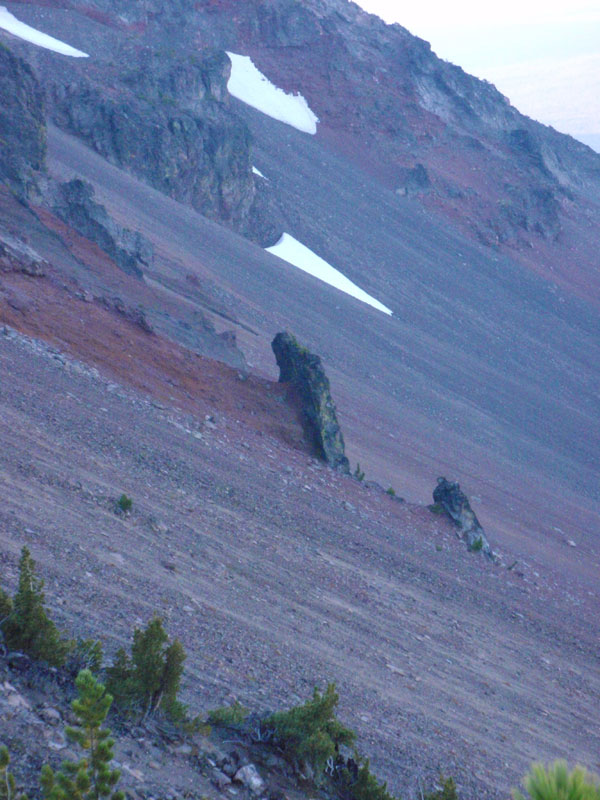 Dike in the scree slope