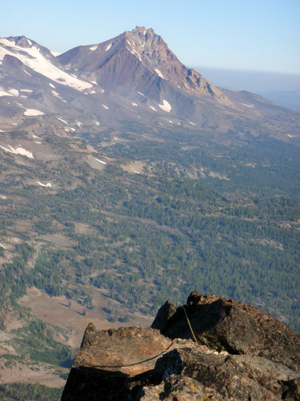 North, from the summit