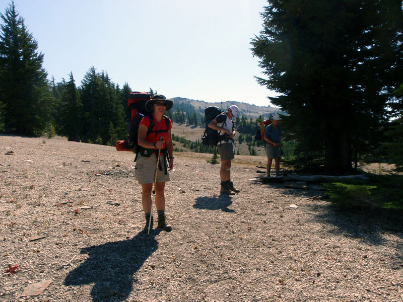 Camp broken down and ready to hike back to the car