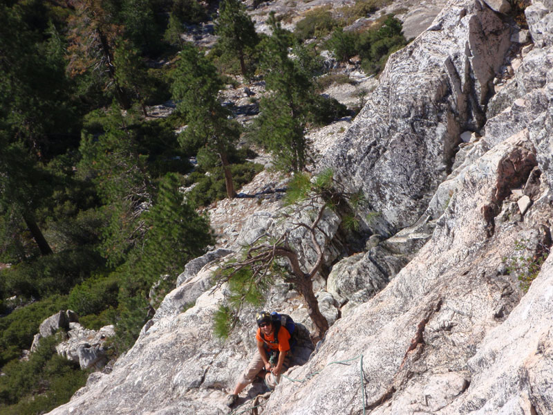 Belaying me up second pitch