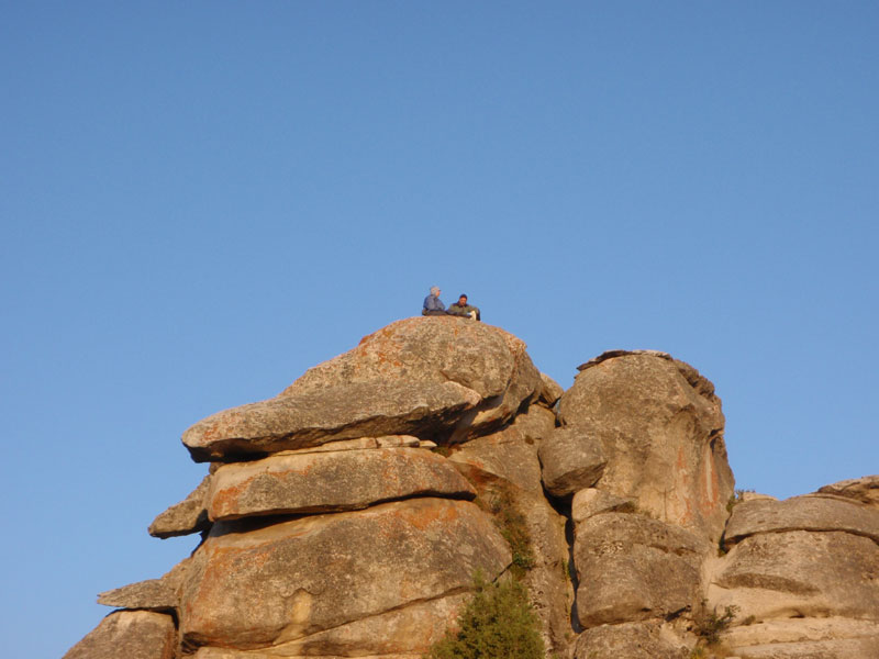 Doug and Sue on rock