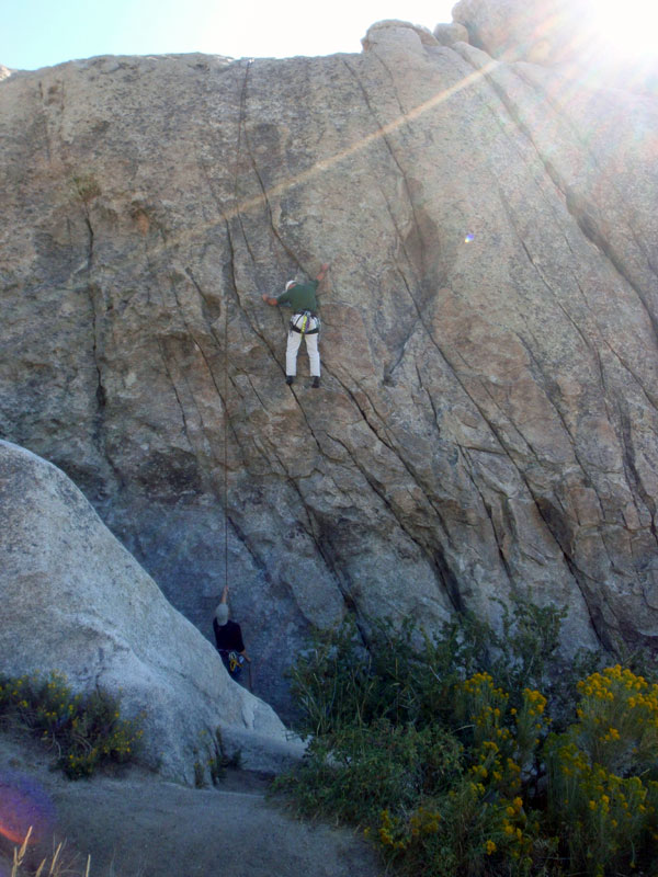Doug climbing at Practice Rock