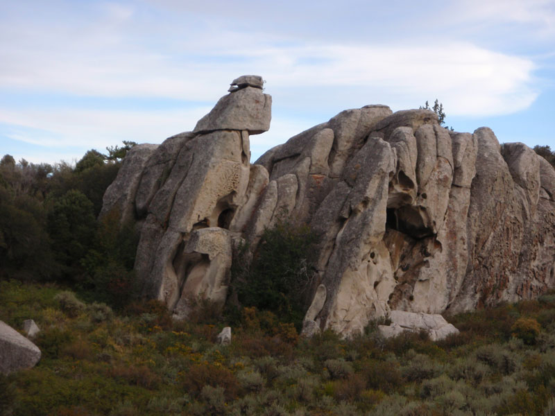 Rocks by trail back to camp