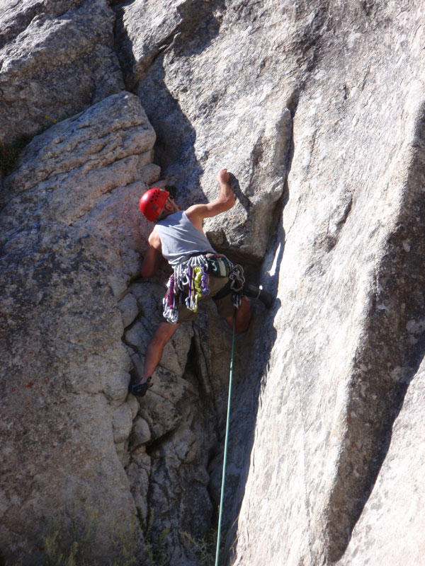 Doug leads Cruel Shoes (5.7***; three pitches; Stripe Rock)