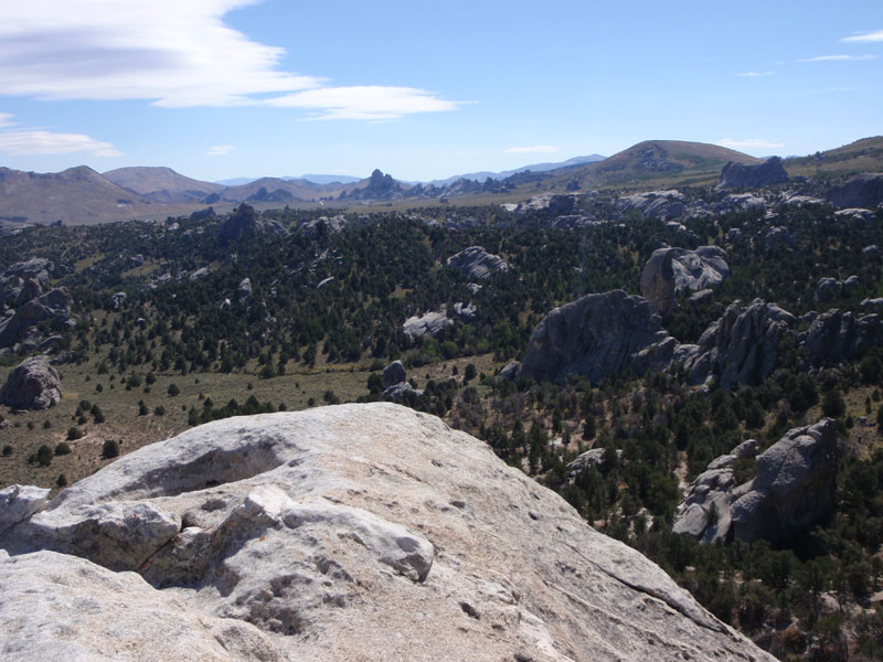 Looking down the south side of Strip Rock towards Twin Sisters