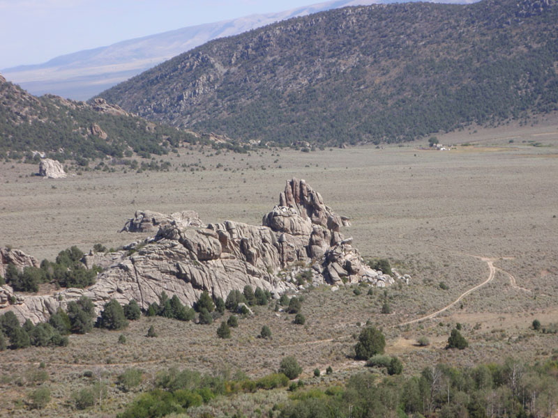 Looking down the valley