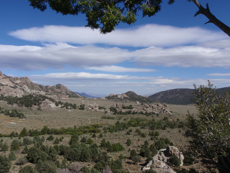 View east from our last rappel tree