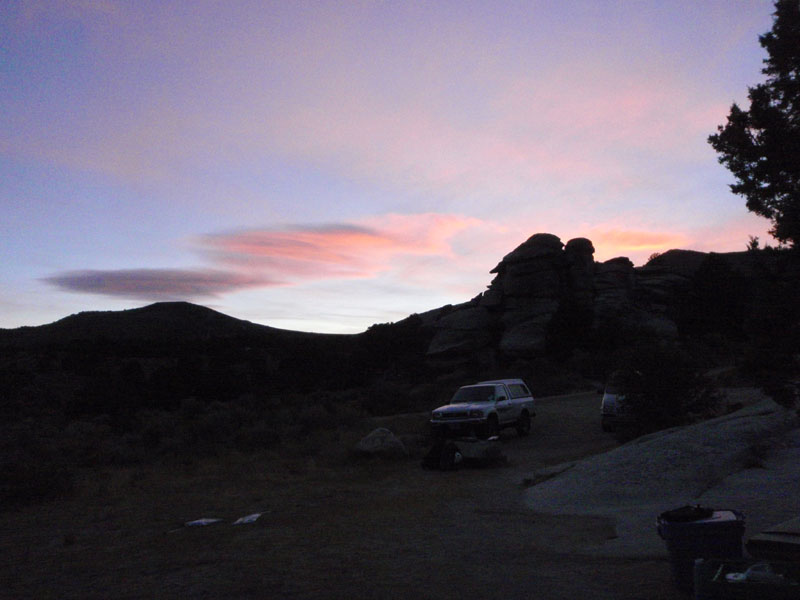 Sunset over camp