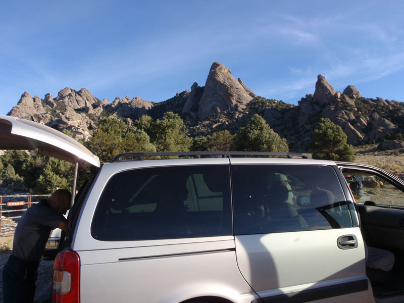 Our destination for the day: Jackson&#8217;s Thumb (left of Steinfells Dome)