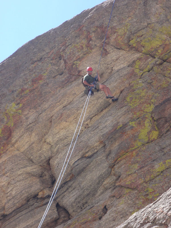 Doug mid-rappel