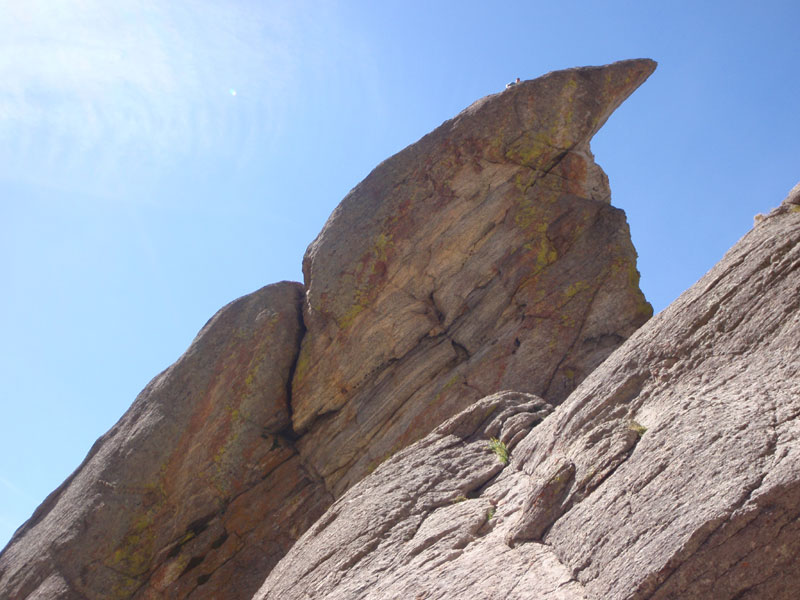 Top of Jackson&#8217;s Thumb; following party readies to rappel