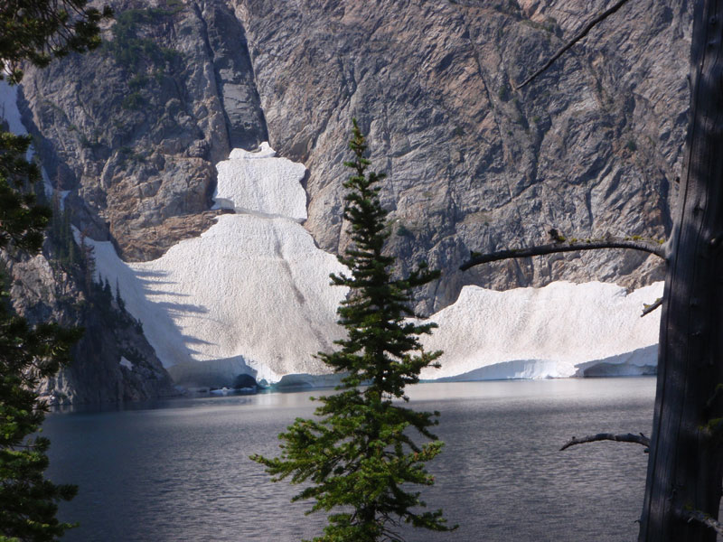 Snow melting into Goat Lake