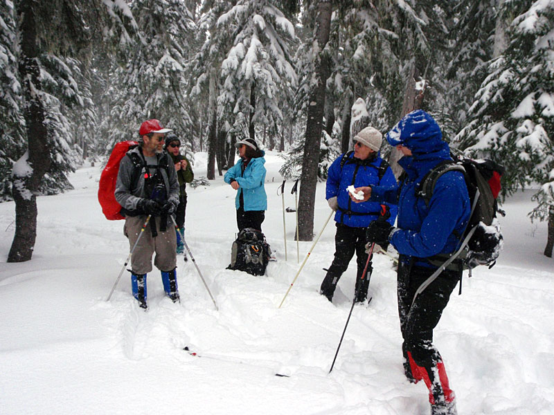 Break at Arrowhead Lake: Larry, Jan, Kathy, Chris and Rich