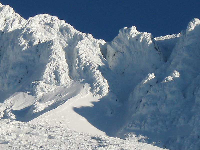 Detail showing top of Hogsback west of Pearly Gates