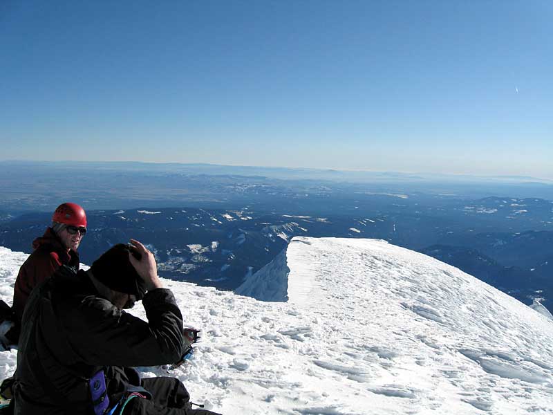 Relaxing on the summit