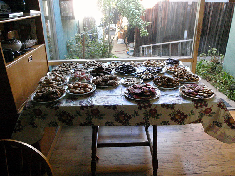 Cookies at the annual Wolfe family cookie bake