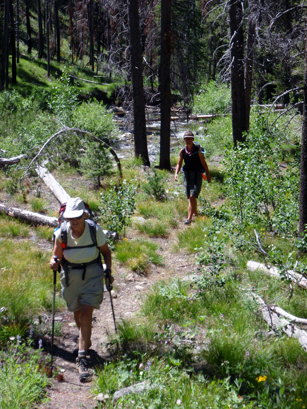 Janet and Juli along Lightning Creek