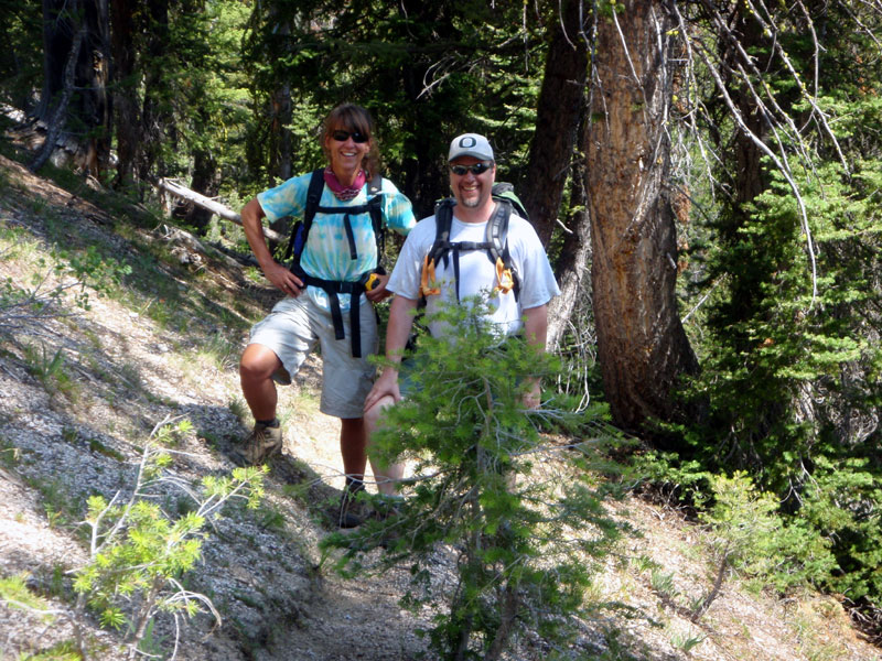 Juli and Mark on the trail