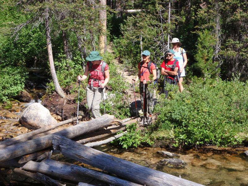 Crossing Redfish Lake Creek