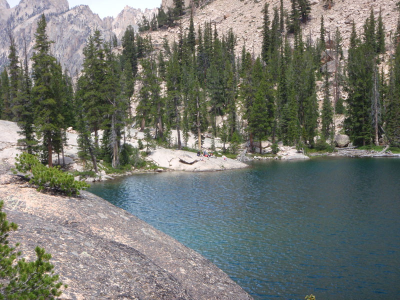 Group at lake