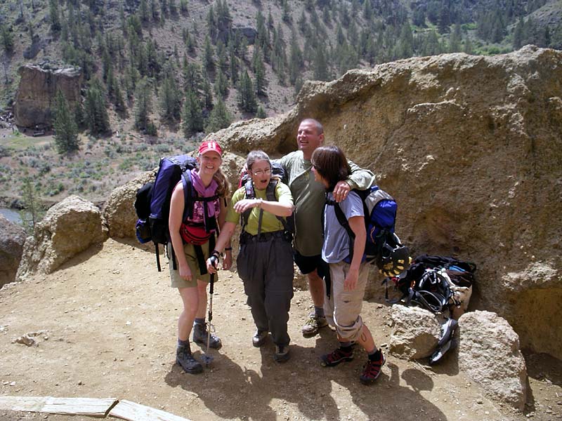 Lori, Sue, Denis and Juli below eastern dihedrals