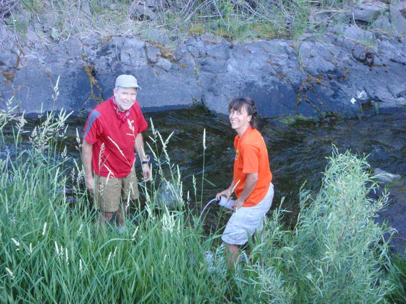 Filtering water from the creek