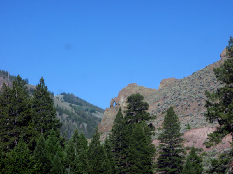 Natural arch above Big Boulder Creek Road