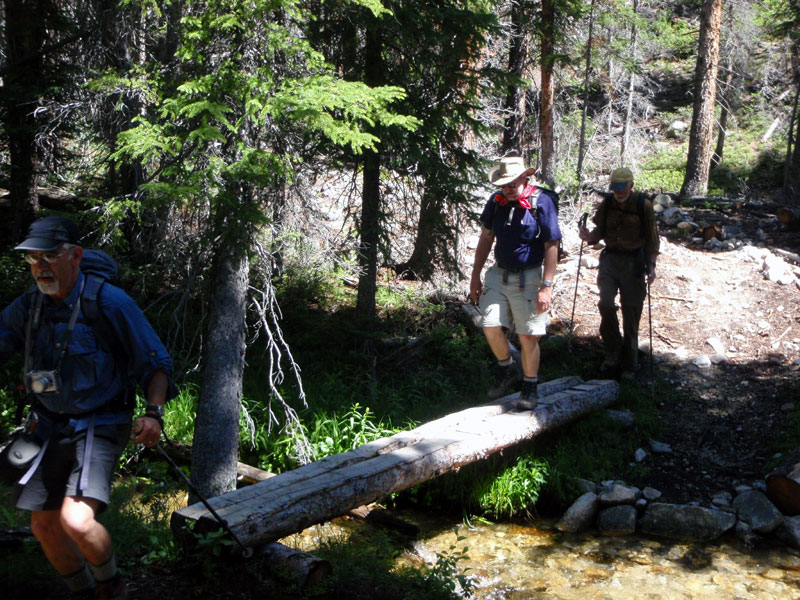 Crossing a side creek