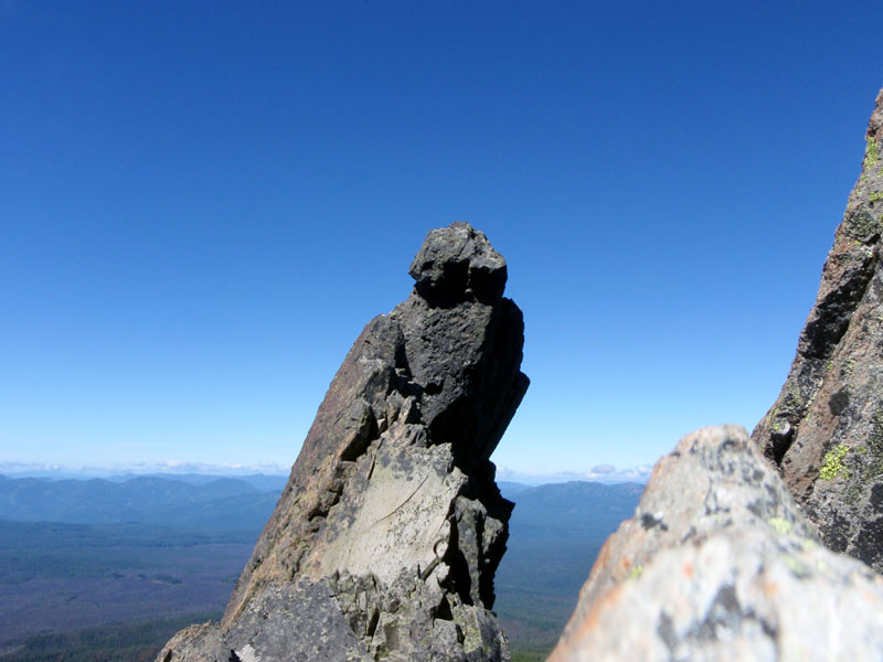 View from a very small belay station