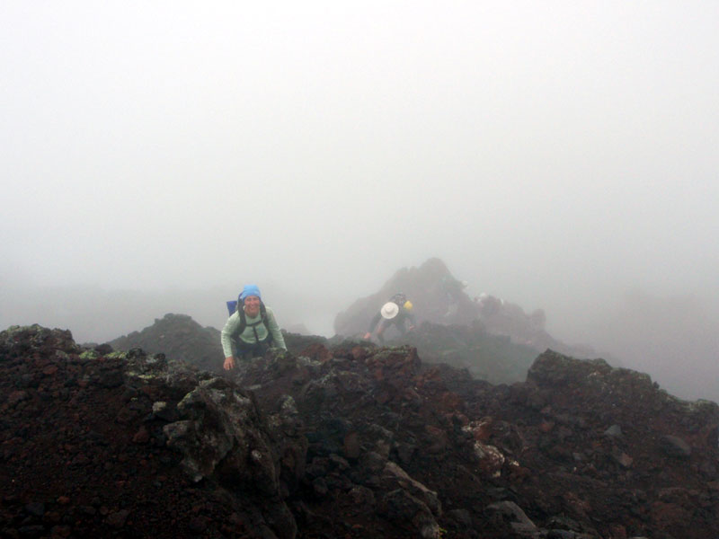 Climbing the north ridge