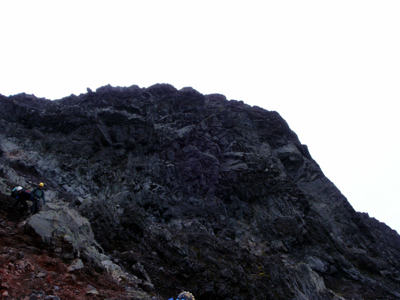 Looking back towards the summit