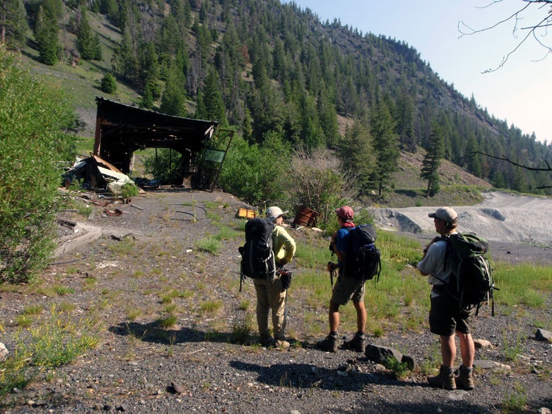 Viewing ruins of mine