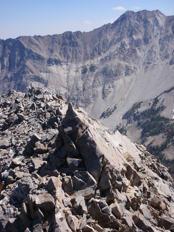 Knob on false summit that&#8217;s not long to remain as it&#8217;s really loose