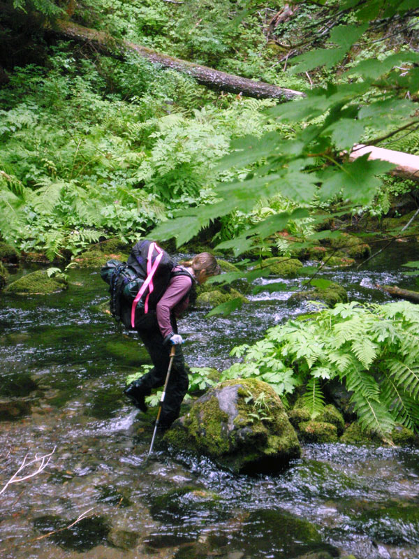 Maryanne searching edge of French Pete